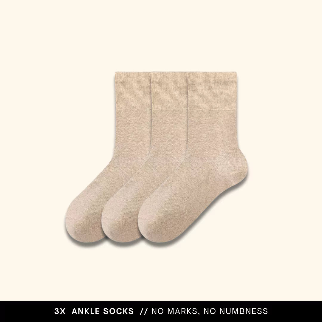 MagicStretch Ankle Socks Bundle 3-Pack One Size