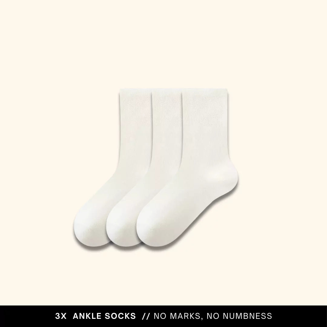 MagicStretch Ankle Socks Bundle 3-Pack One Size