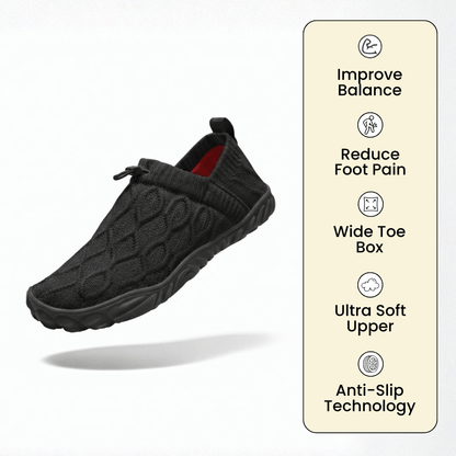 Oobend™ KyotoStep - Barefoot Shoes- All Black