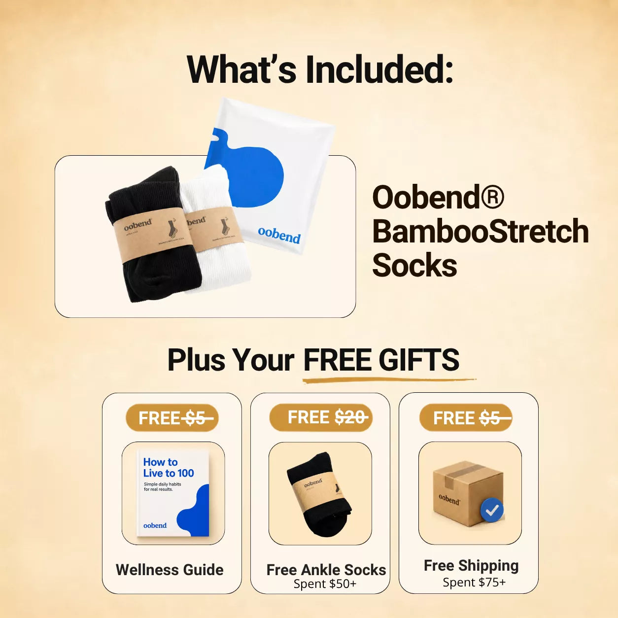 Oobend® BambooStretch Socks
